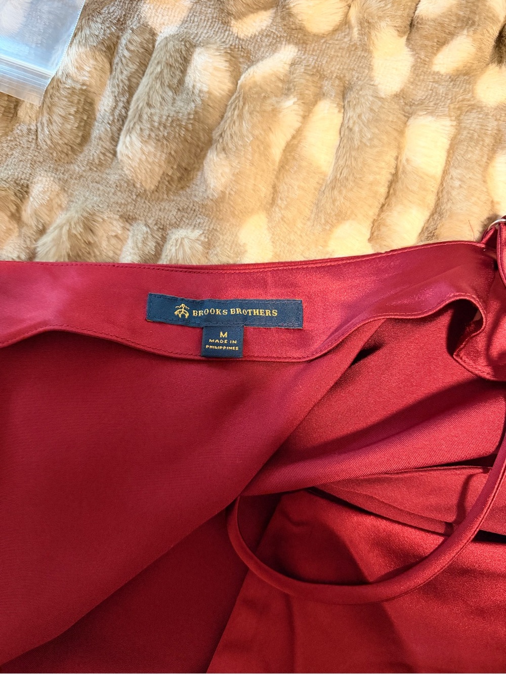 Brooks Brothers Red Satin V-Neck Camisole - Picture 4 of 5